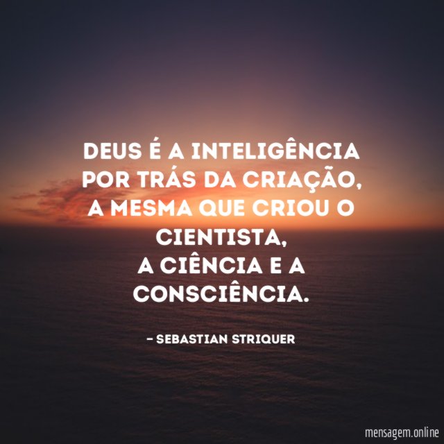 Deus é a inteligência por trás da criação