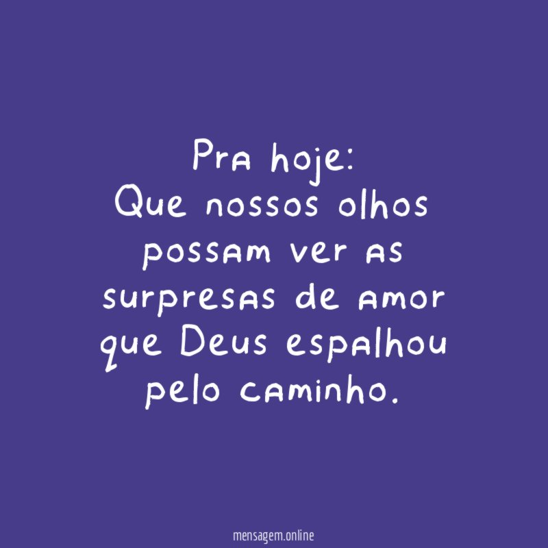 Pra hoje