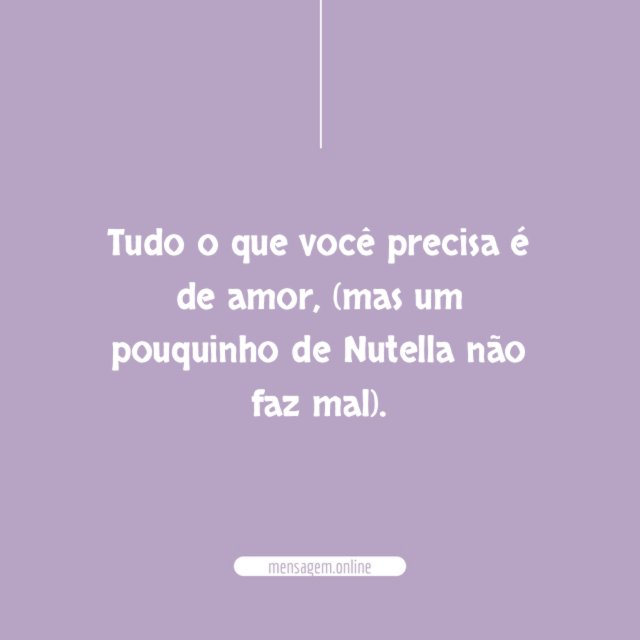 Amor e Nutella