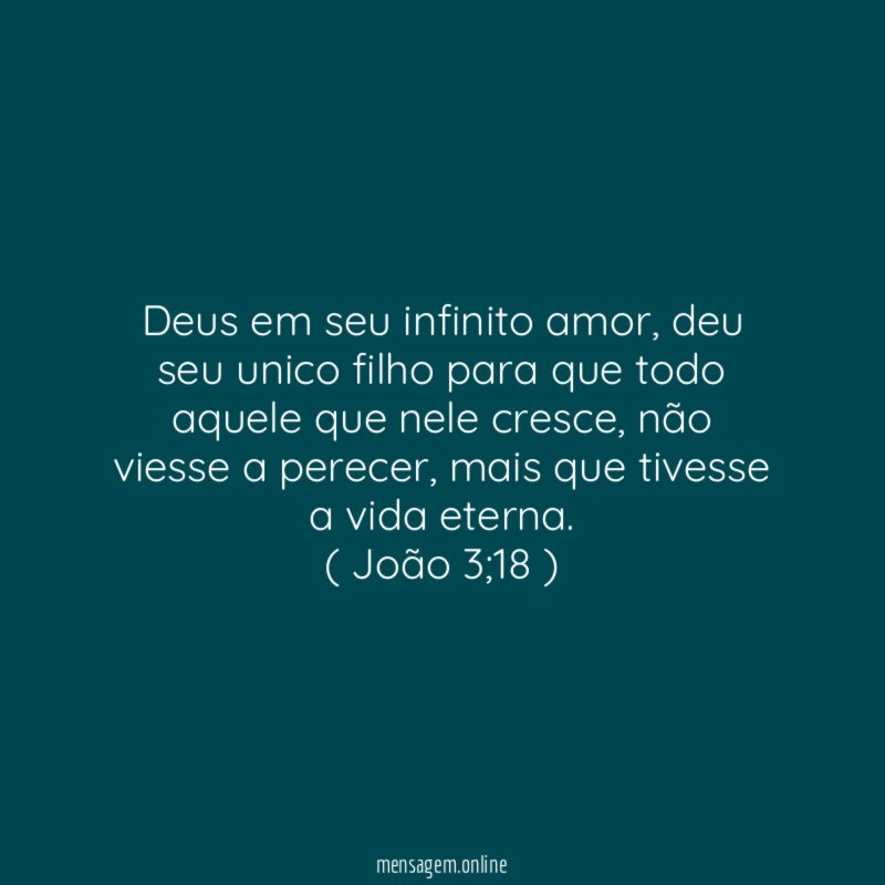 Deus em seu infinito amor