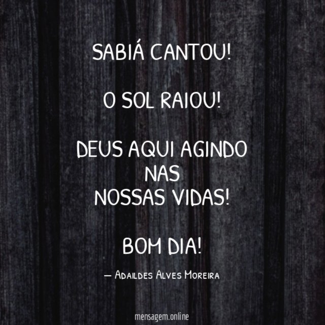 SABIÁ CANTOU