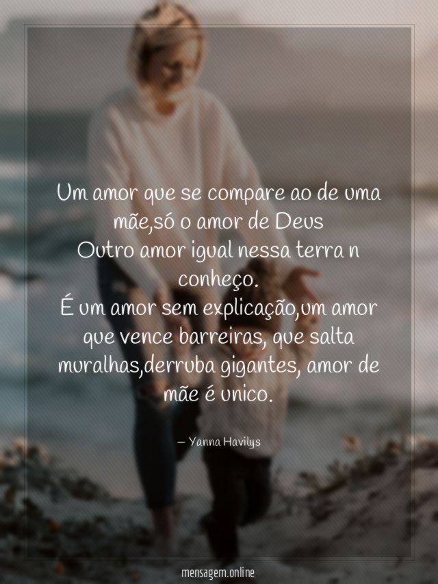 Um amor que se compare ao de uma mãe