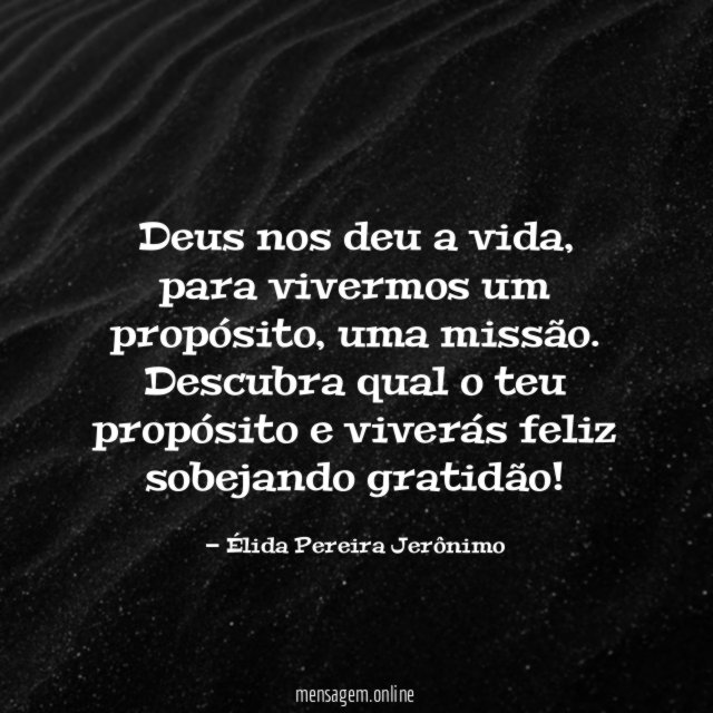 Deus nos deu a vida