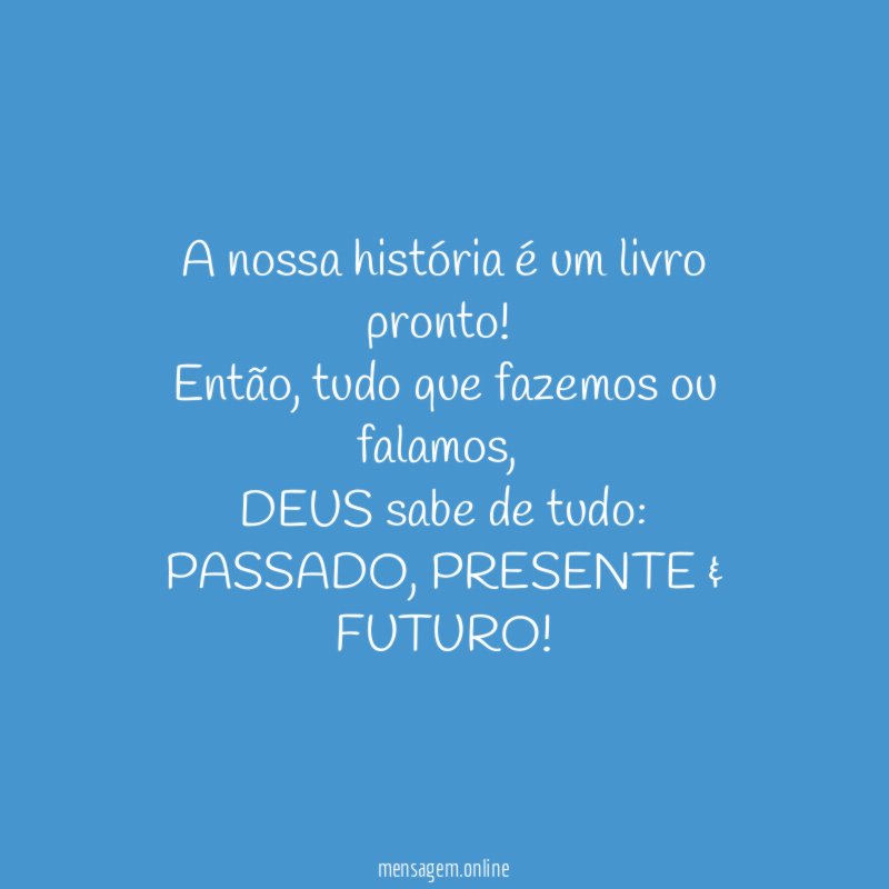 A nossa história é um livro pronto