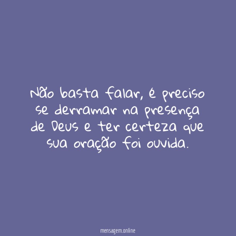 Não basta falar