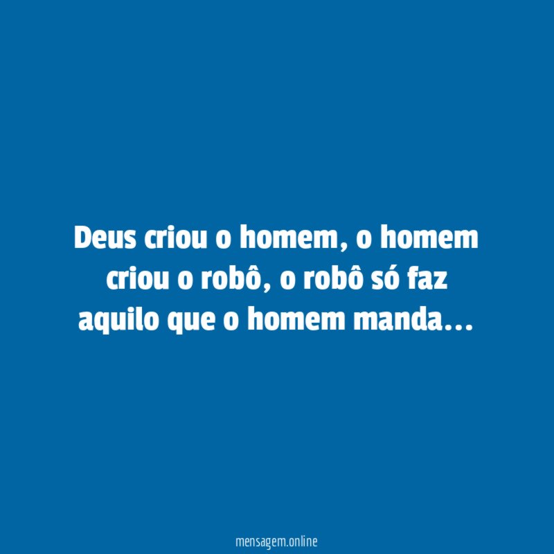 Deus criou o homem