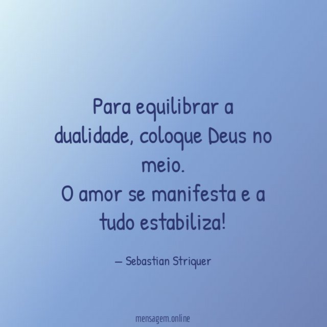 Para equilibrar a dualidade