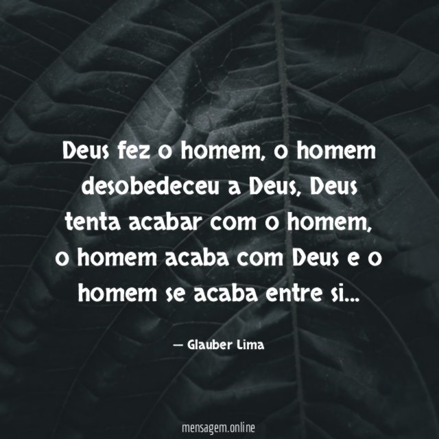 Deus fez o homem