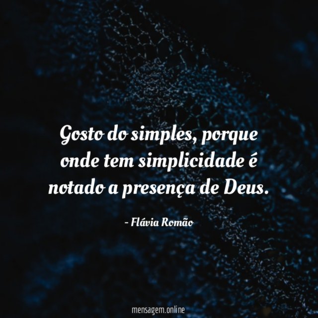 Gosto do simples
