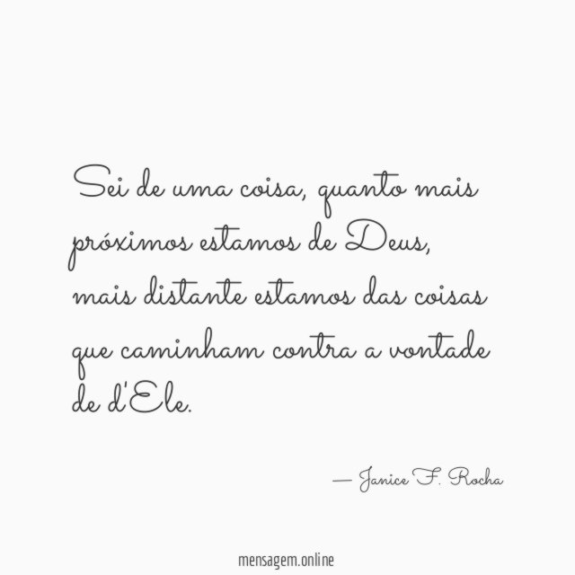 Sei de uma coisa