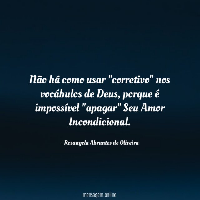 Não há como usar "corretivo" nos vocábulos de Deus