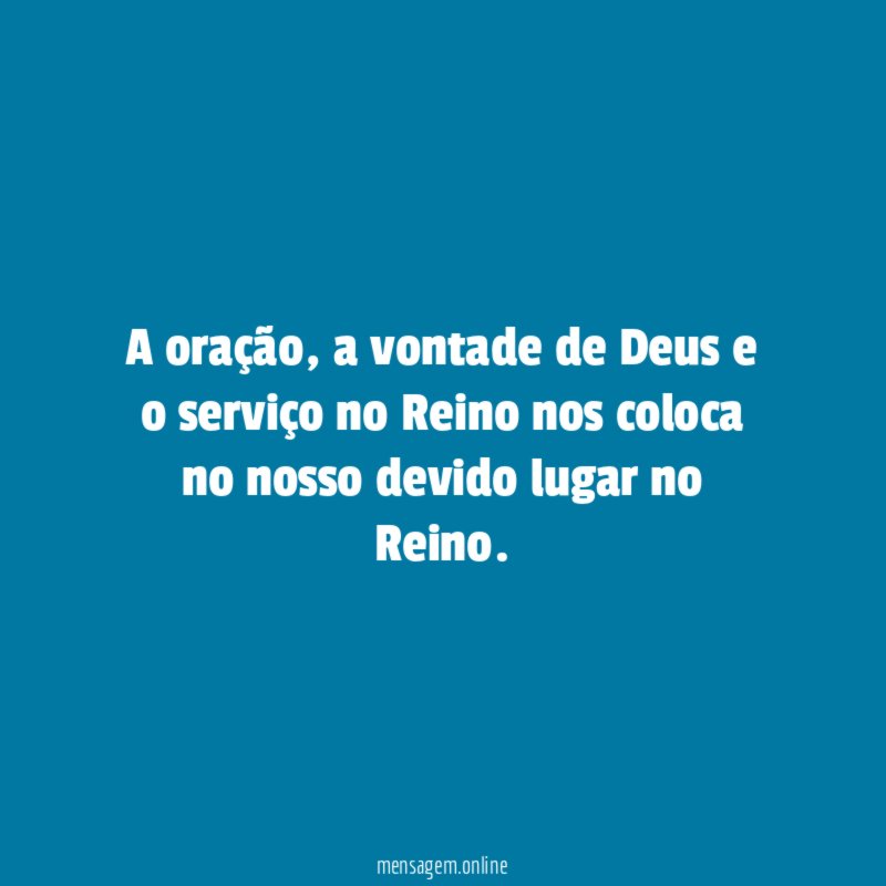 A oração