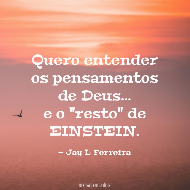 Quero entender os pensamentos de Deus