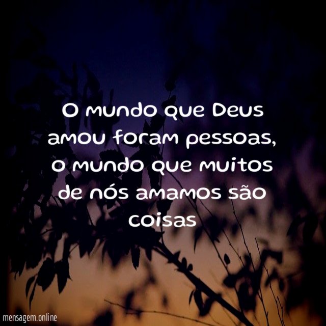 O mundo que Deus amou foram pessoas