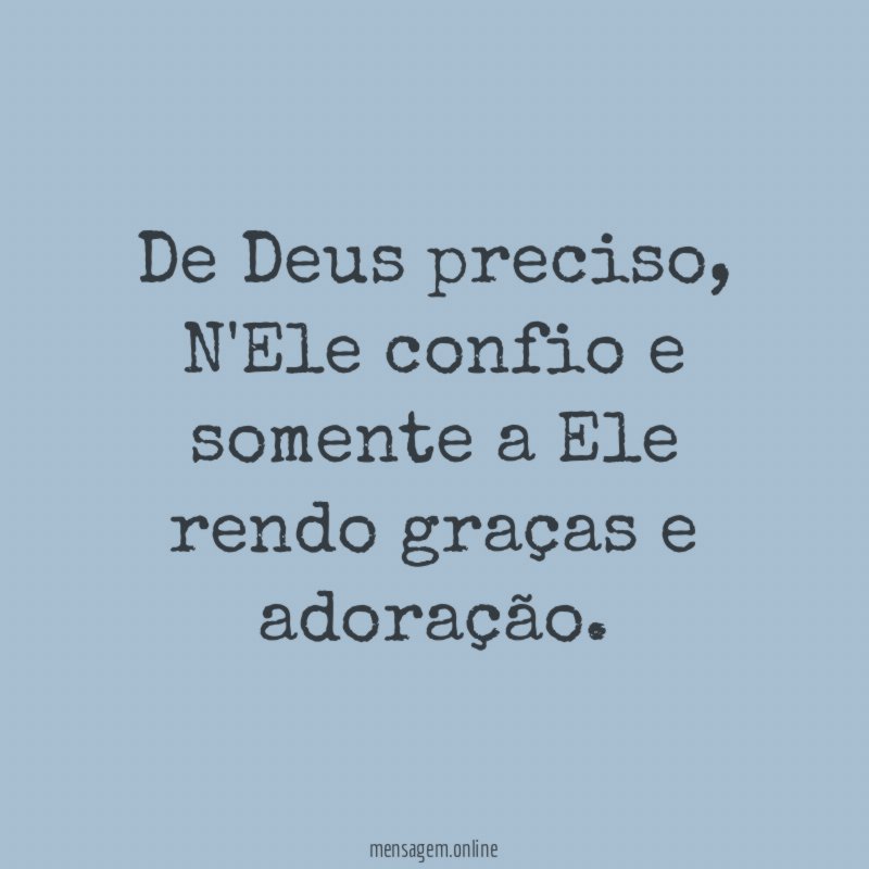 De Deus preciso