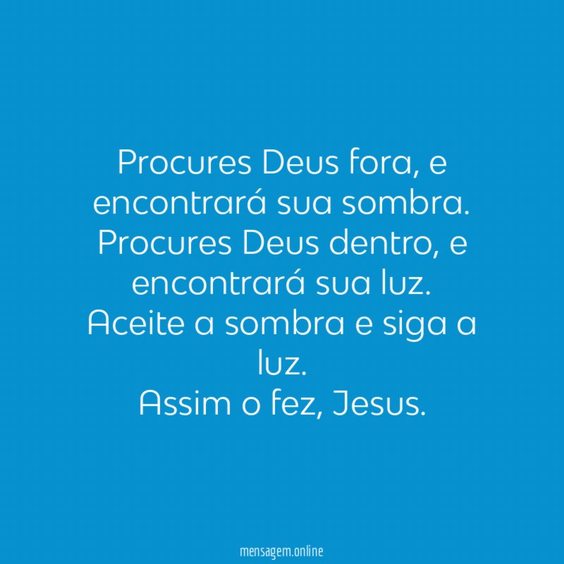 Procures Deus fora