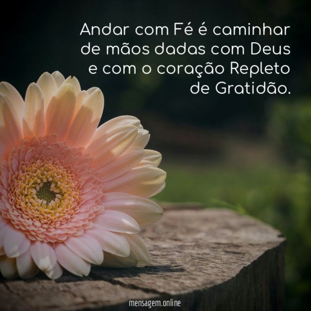 Andar com Fé é caminhar de mãos dadas