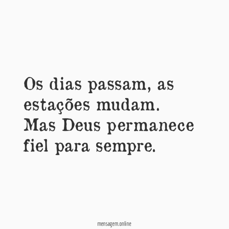 Os dias passam