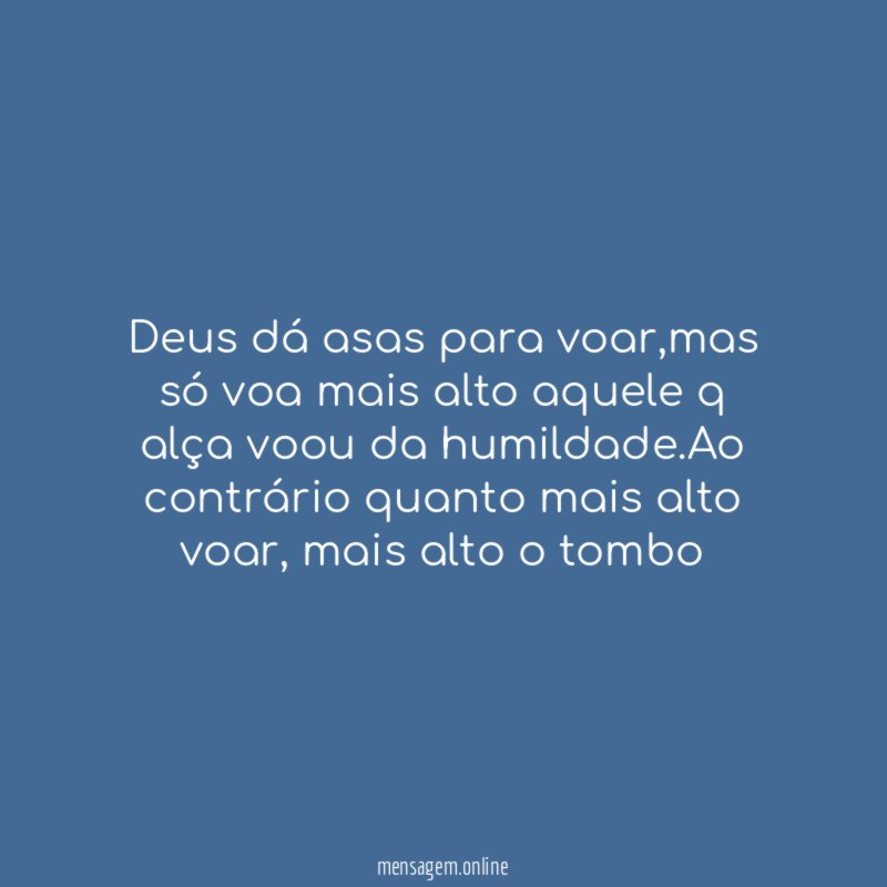 Deus dá asas para voar