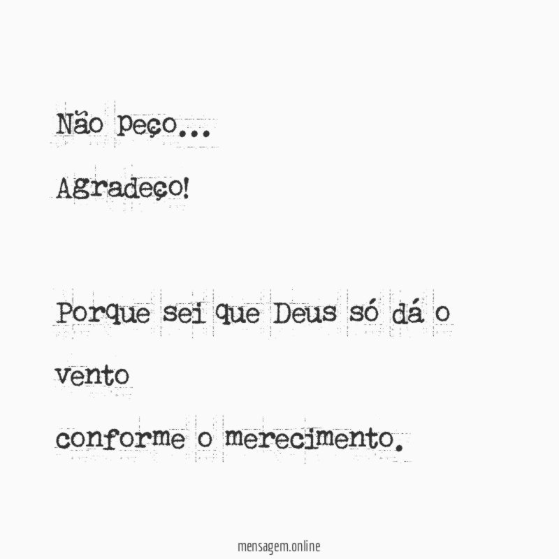 Não peço