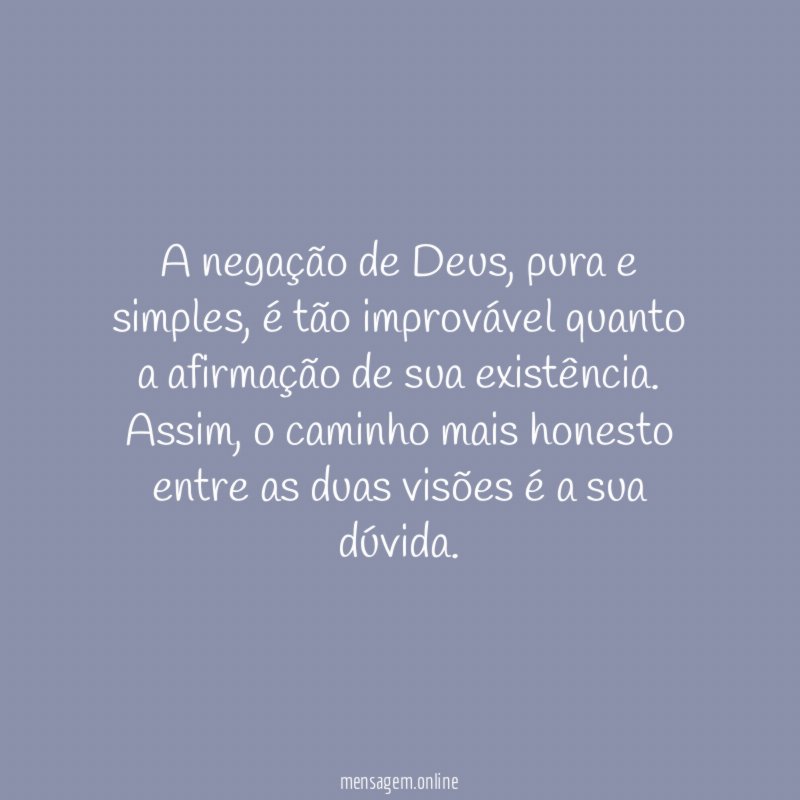 A negação de Deus