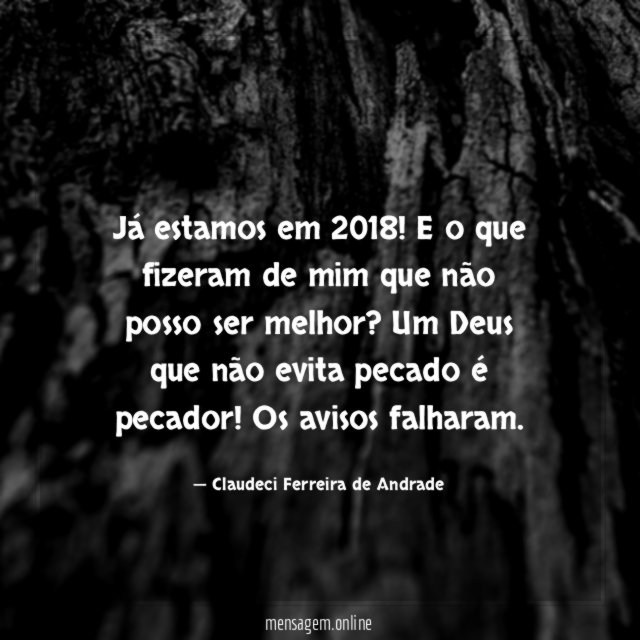Já estamos em 2018