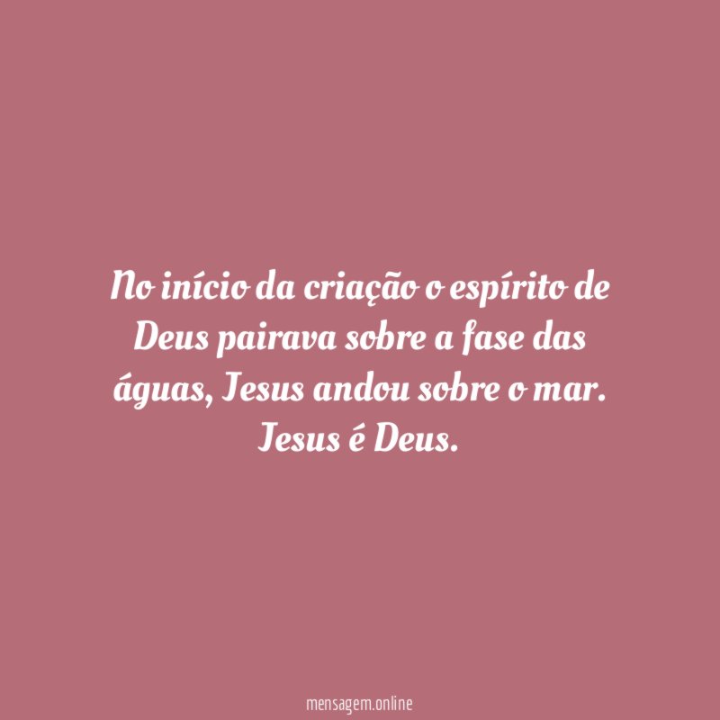 No início da criação o espírito de Deus
