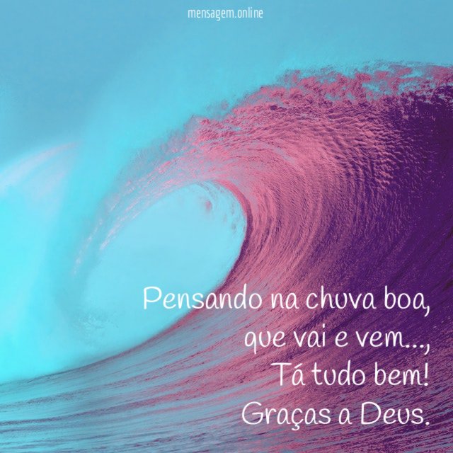 Pensando na chuva boa