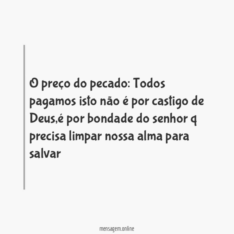 O preço do pecado