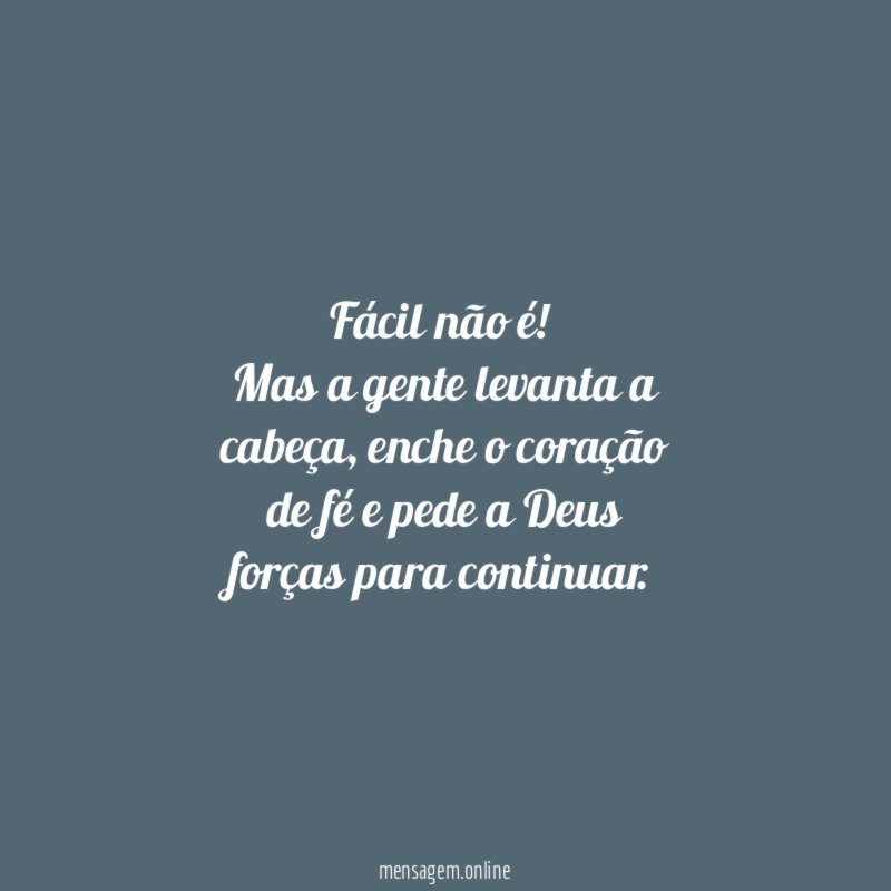 Fácil não é