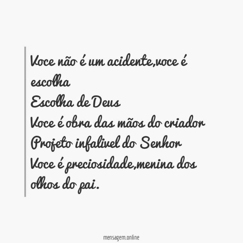 Voce não é um acidente