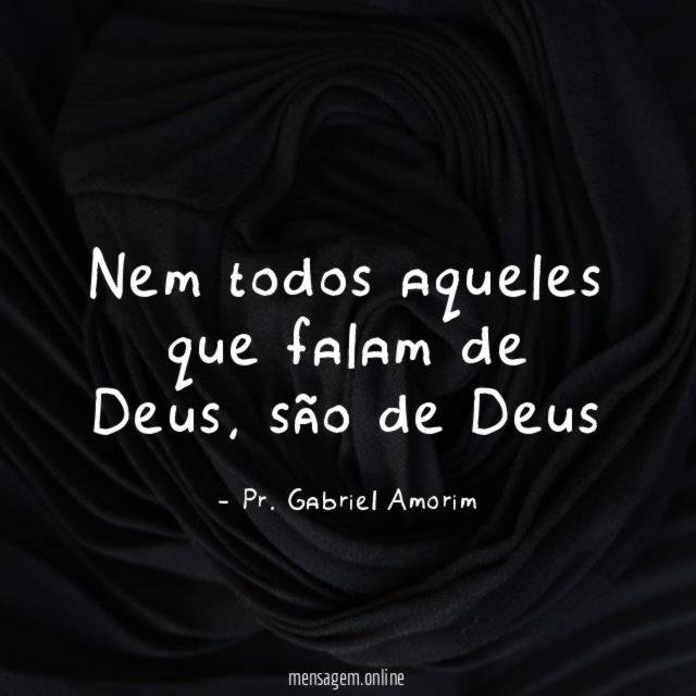 Nem todos aqueles que falam de Deus