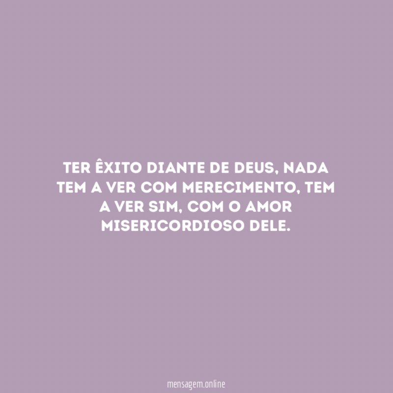 Ter êxito diante de Deus