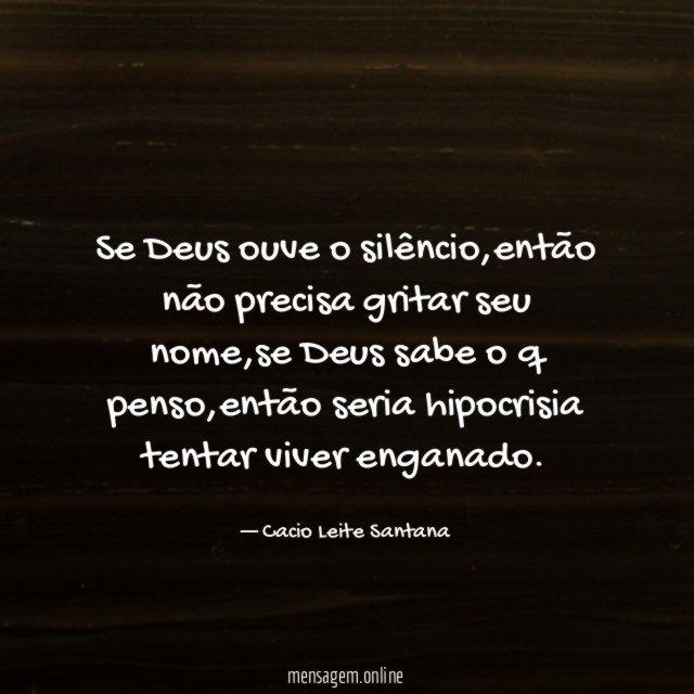 Se Deus ouve o silêncio
