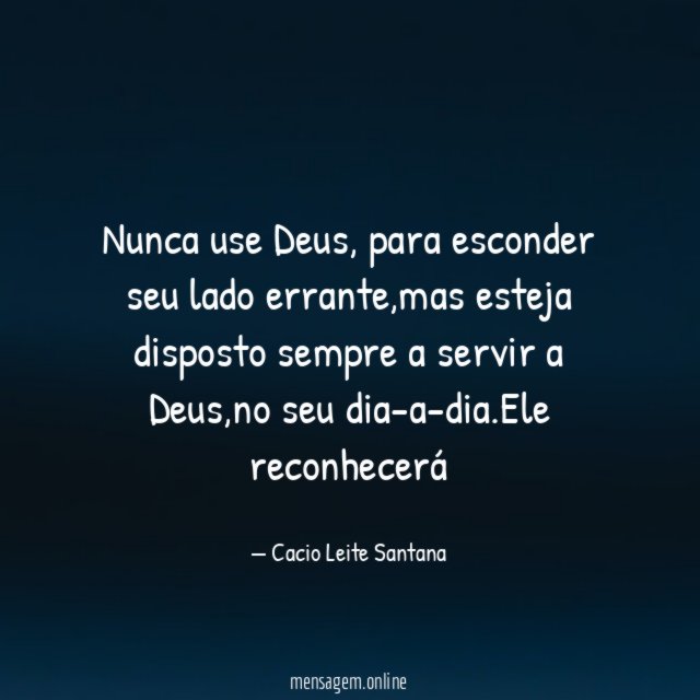 Nunca use Deus
