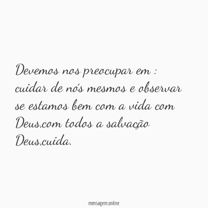 Devemos nos preocupar em