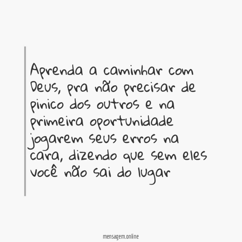 Aprenda a caminhar com Deus