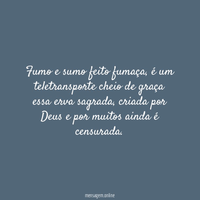 Fumo e sumo feito fumaça