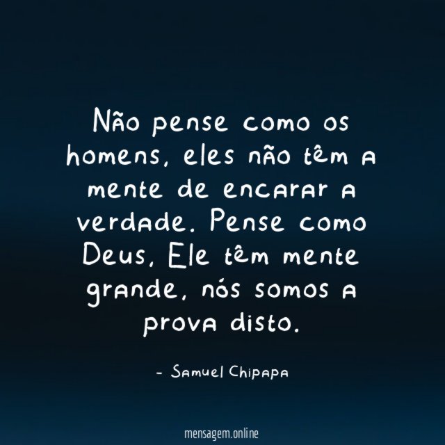 Não pense como os homens