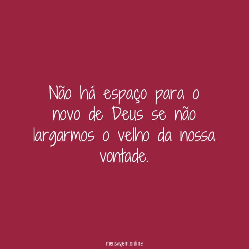 Não há espaço para o novo de Deus
