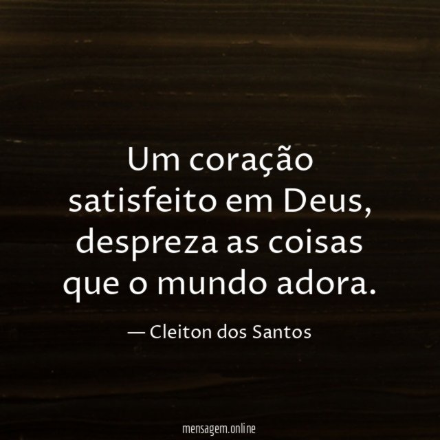 Um coração satisfeito em Deus