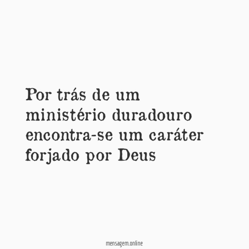 Por trás de um ministério duradouro encontra-se um