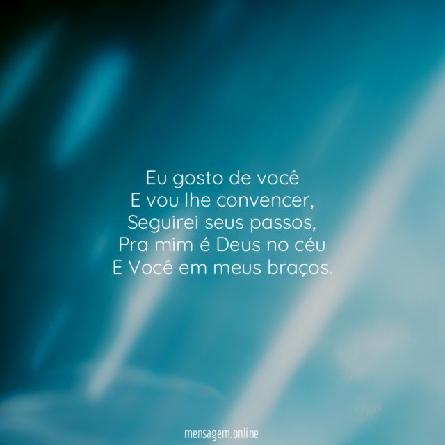 Eu gosto de você E vou lhe convencer