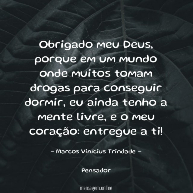 Obrigado meu Deus