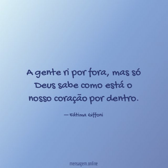 A gente ri por fora