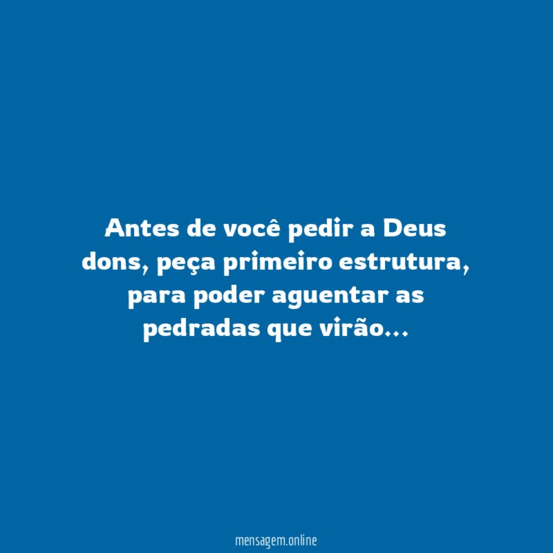 Antes de você pedir a Deus dons