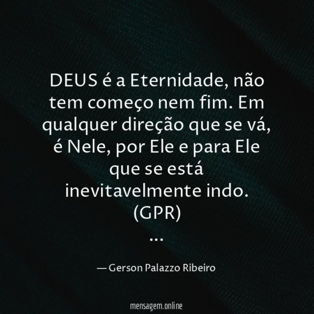 DEUS é a Eternidade