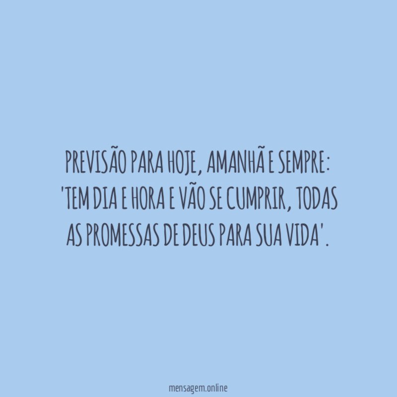 Previsão para hoje
