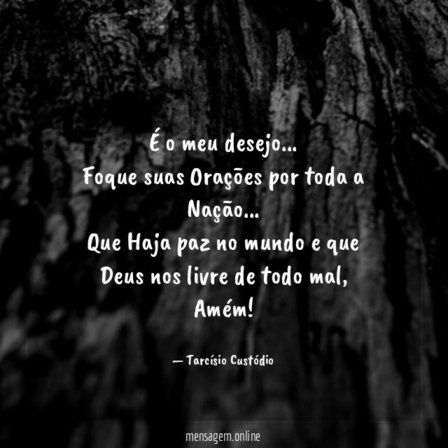 É o meu desejo