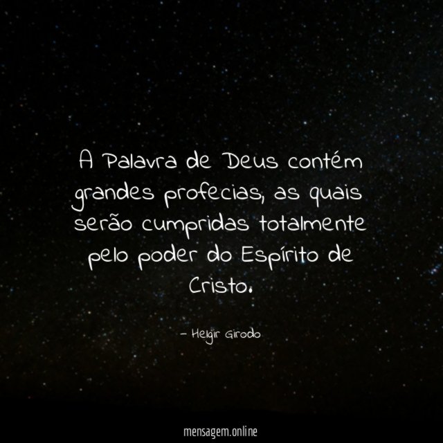 A Palavra de Deus contém grandes profecias
